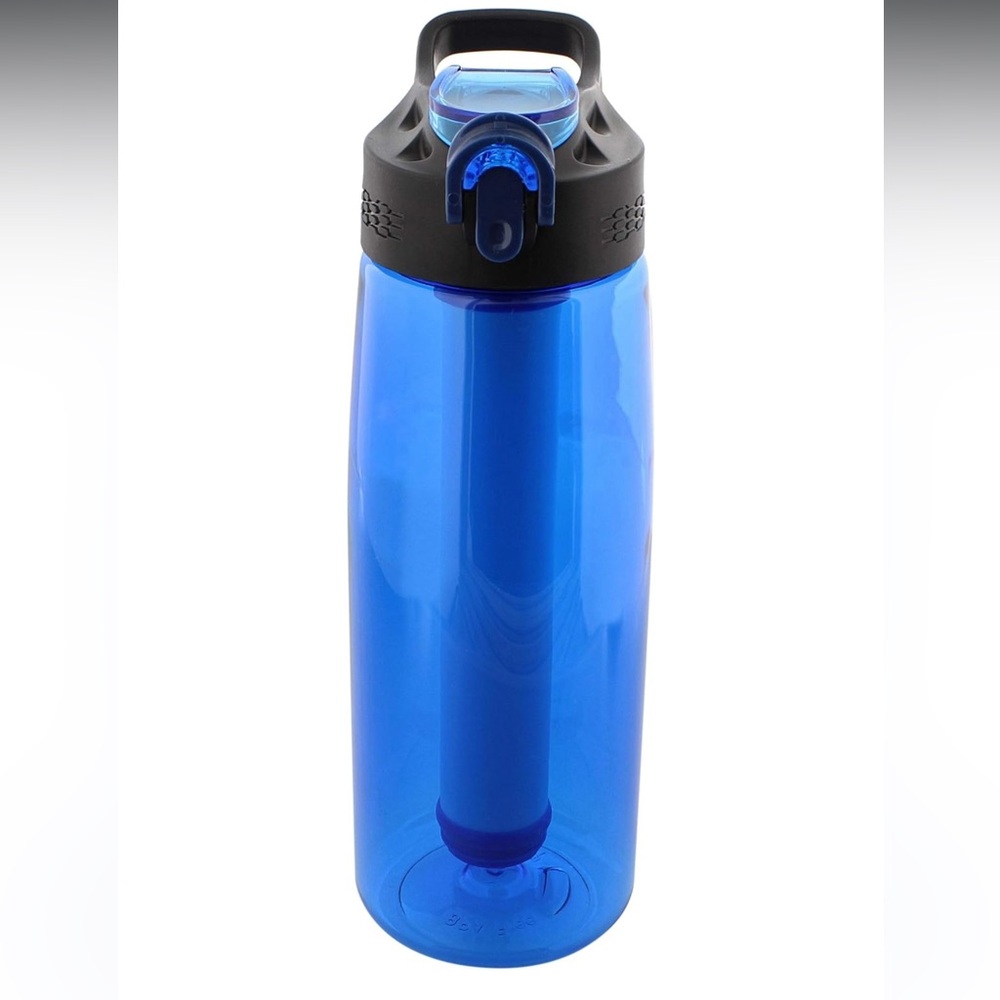 Water Filter Bottle for‎ Safe Drinking Camping Water Purifier- Blue